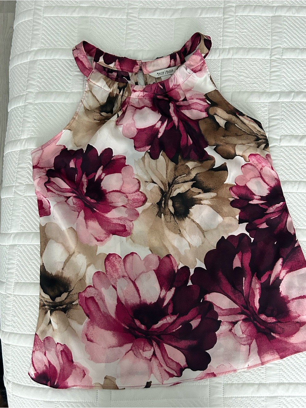 White House Black Market Pink Floral Halter Camisole